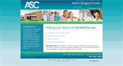 Desktop Screenshot of aliciasurgery.com