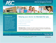 Tablet Screenshot of aliciasurgery.com